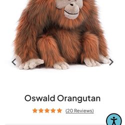 Oswald The Orangutan By Jellycat
