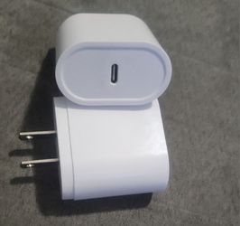 2 White USB TYPE C Wall Chargers. Comes With A Free TYPE C Cable