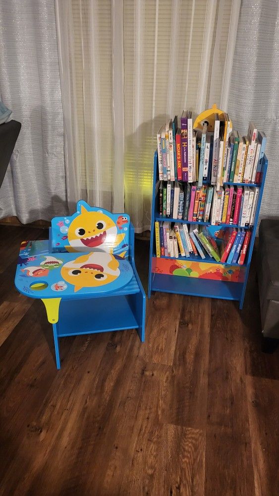 Baby Shark Desk And Book Shelf