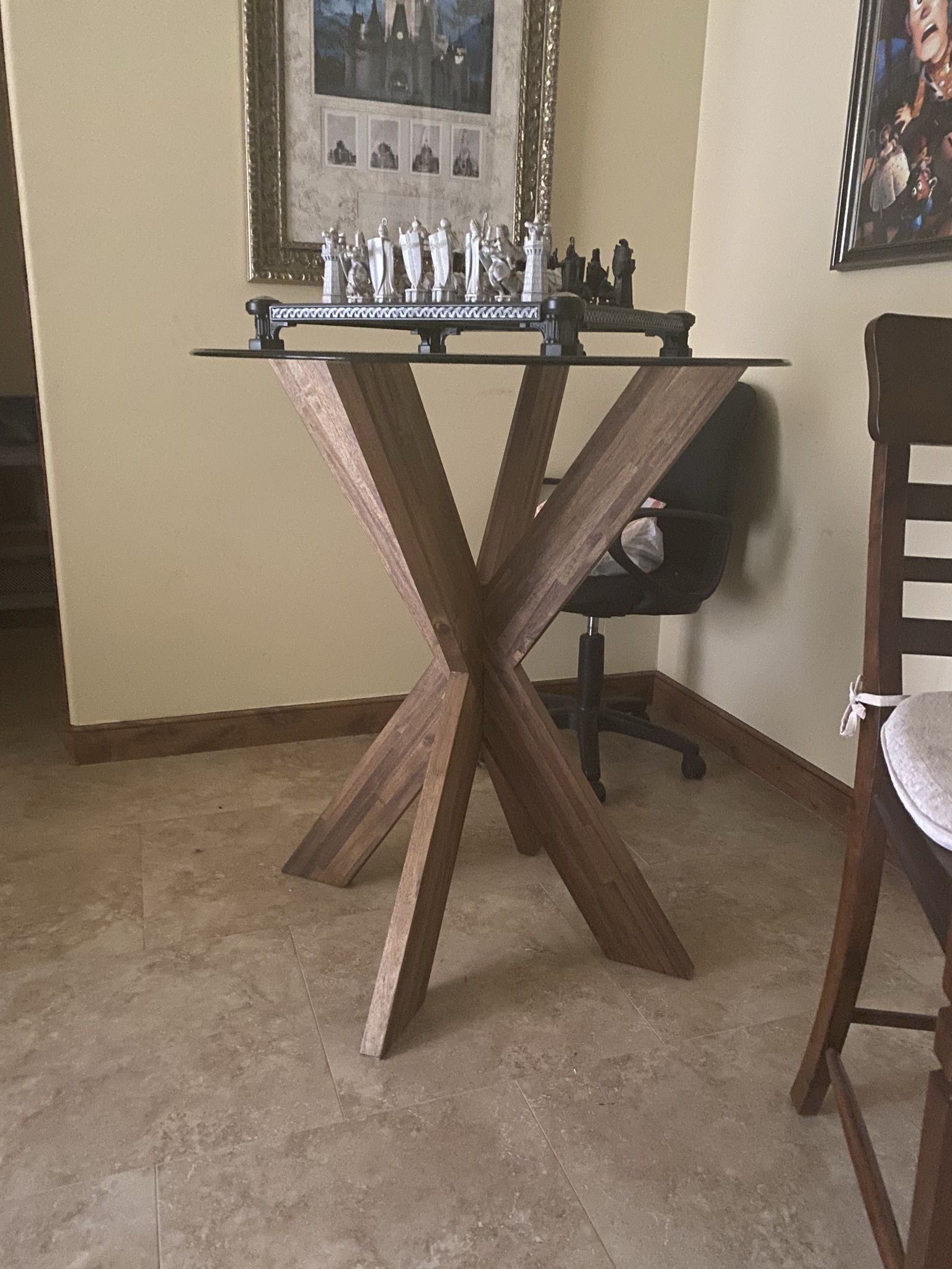 Bar Height Table With Glass Top