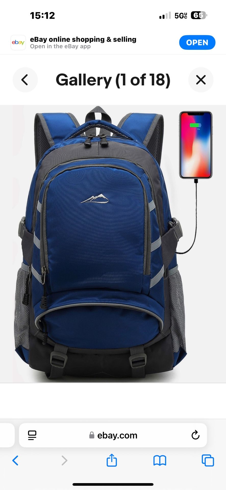 ProEtrade Backpack Bookbag for School, Travel, Fit Laptop 15.6 in, Anti Theft