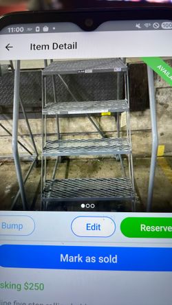 ULINE 5 Step Rolling Ladder