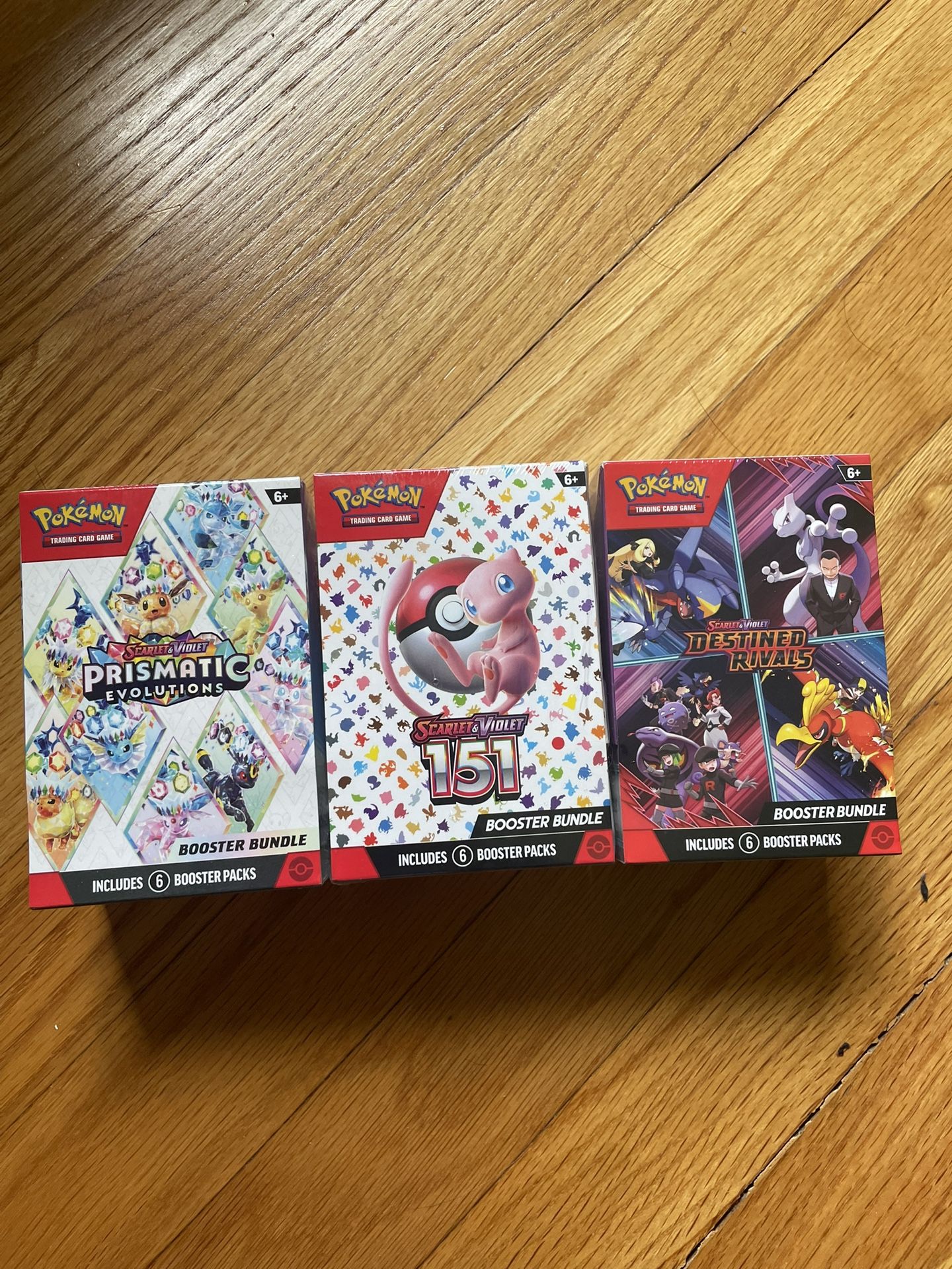 151, Destined Rivals, Prismatic Evolution’s Booster Bundles