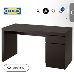 $50 IKEA MALM Desk Black Brown, 55 1/8x25 5/8 "