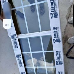 29.38 x 68.63 White Single Hung Hurricane Impact Window New, White Grids. 29x68, 29x69, 30x68