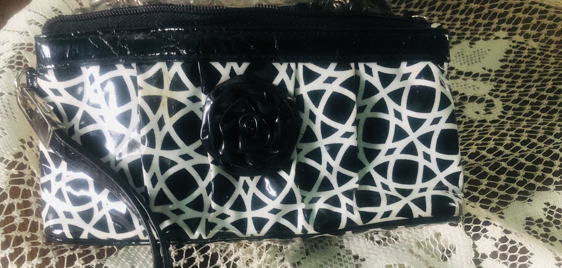 Vera Bradley Clutch Purse Or Coin Purse 8 inch Wide 3 1/2 inches Deep