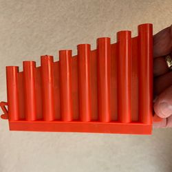 Vintage TOY PLASTIC PANPIPE w/8 PIPES #254 made In Hong Kong—Brand Unknown 