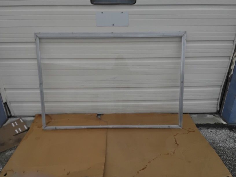 Nice Large Aluminum Construction Storm Window 71 1/2" X 48 1/2" Very Clean Like New. 