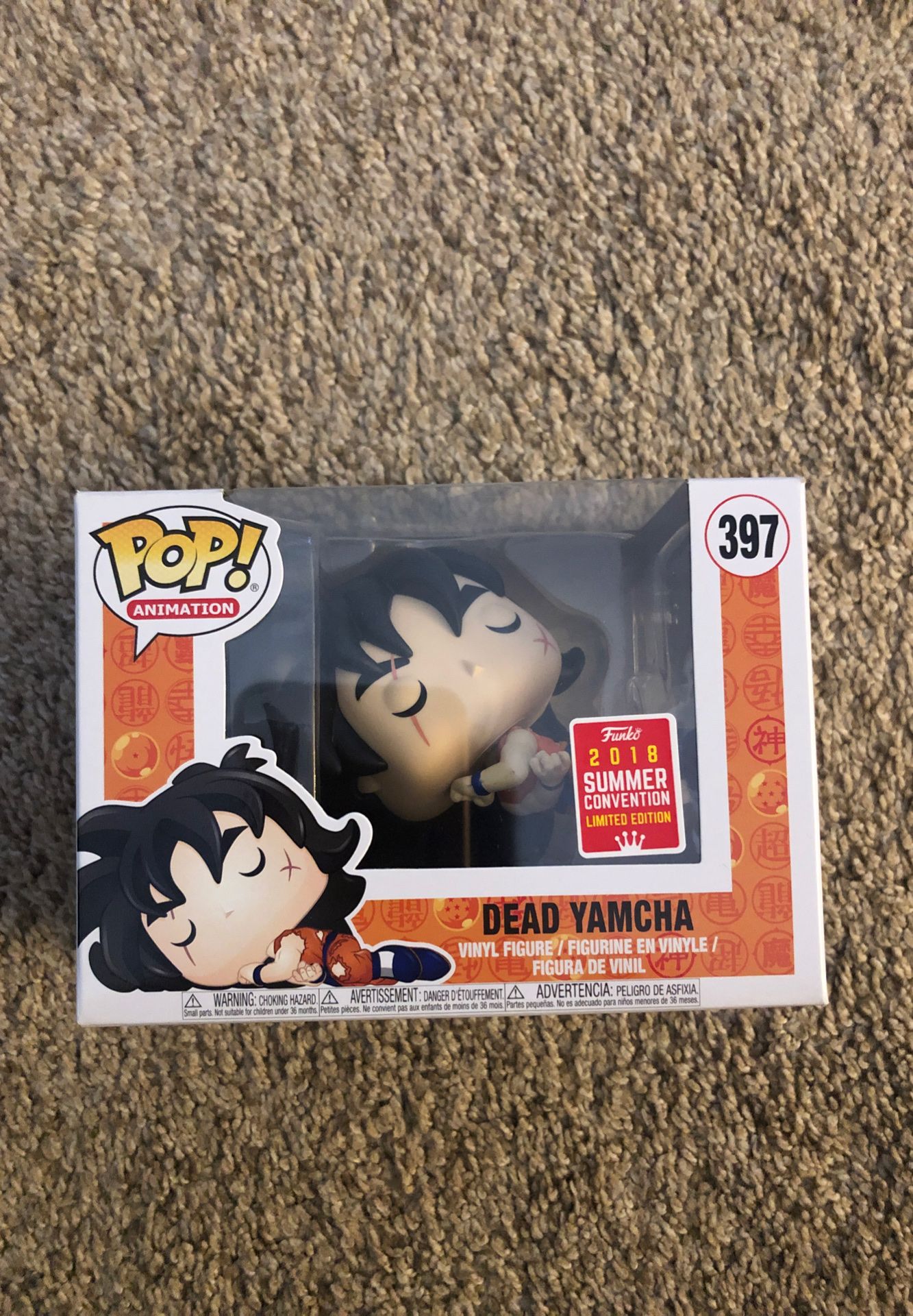 Funko Pop! Animation Dragon Ball Z #397 Dead Yamcha  SDCC 2018 Exclusive