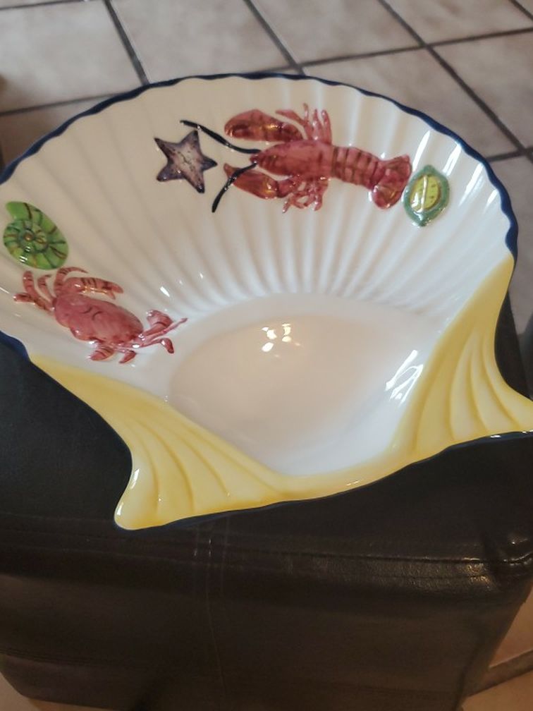 Sea Shell & Lobster Chip & Dip Serving Platter