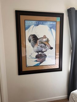 2002 Ice Age Kids Wall Art with Glass