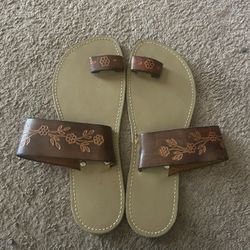 sandals real leather