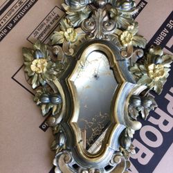 Beautiful Vintage Victorian Plaster Mirror 