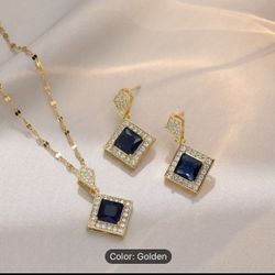 Blue Pendant Set