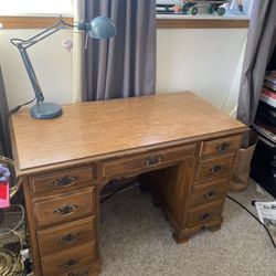 vintage dovetail jointed wooden desk