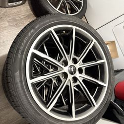 19" FORD MUSTANG PVD BLACK CHROME WHEELS RIMS & TIRES OEM 2015-2019 BOLT PAT 5-114, FIT Toyota & BNW