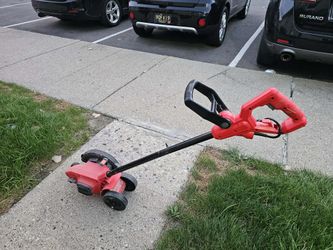 Red Cordless Electric Lawn Edger
