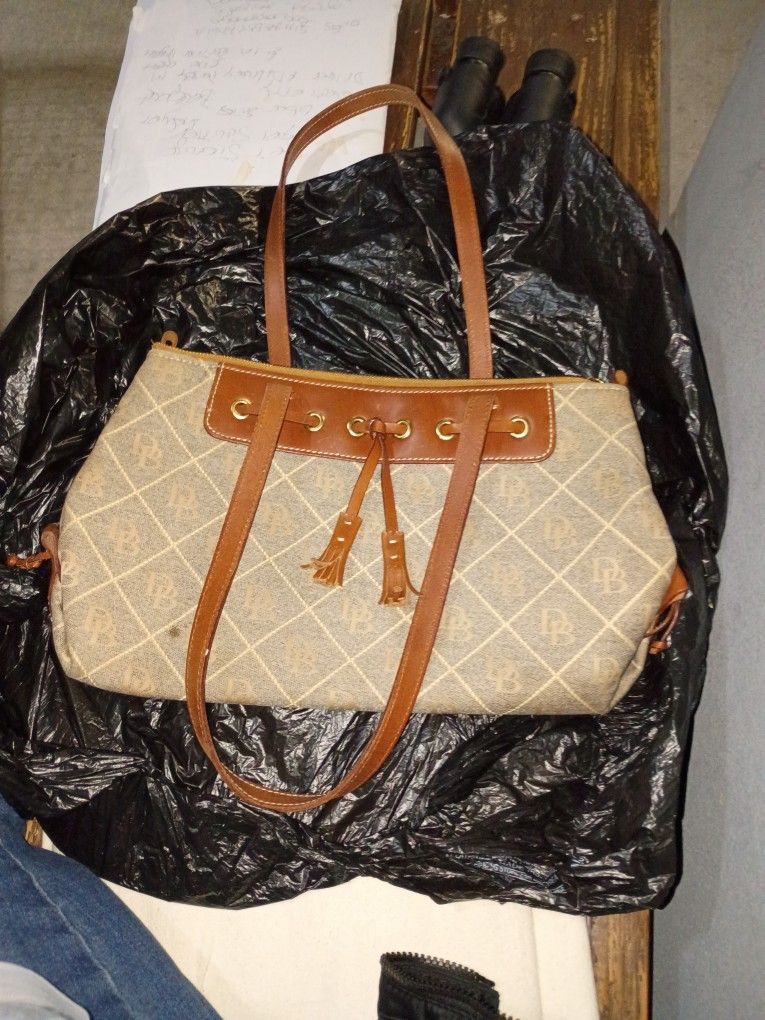 Signature Dooney And Bourne Tassel Shoulder Bag
