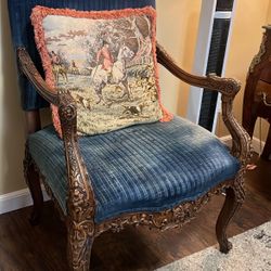 Antique Hand-Carved Georgian Style  Chair
