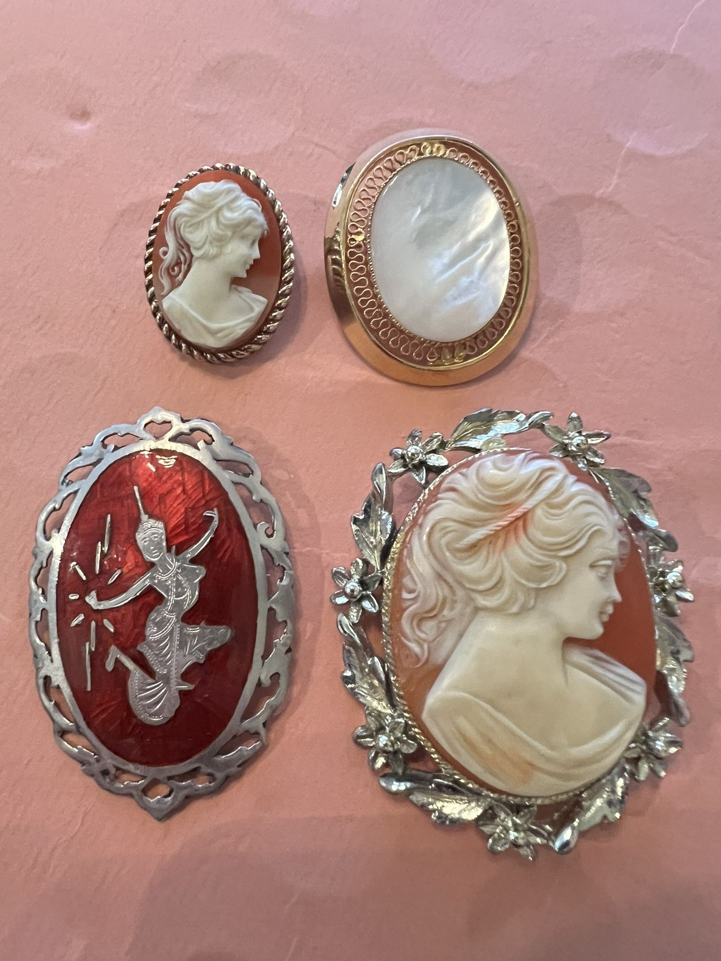 Set Of Cameo Brooches
