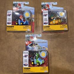 2020 JAKKS MARIOKART Complete Set COIN RACERS, Luigi, YOSHI, Mario 🔥 OPEN TO TRADES 🚀
