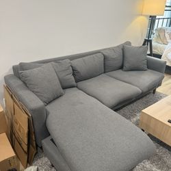 Gray Sectional L-Shape Sofa