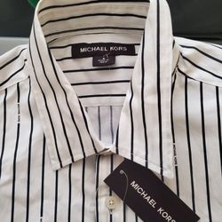 Michael Kors, Striped Long Sleeve Button Up