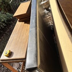 Faux leather Queen Size Headboard And Bedframe