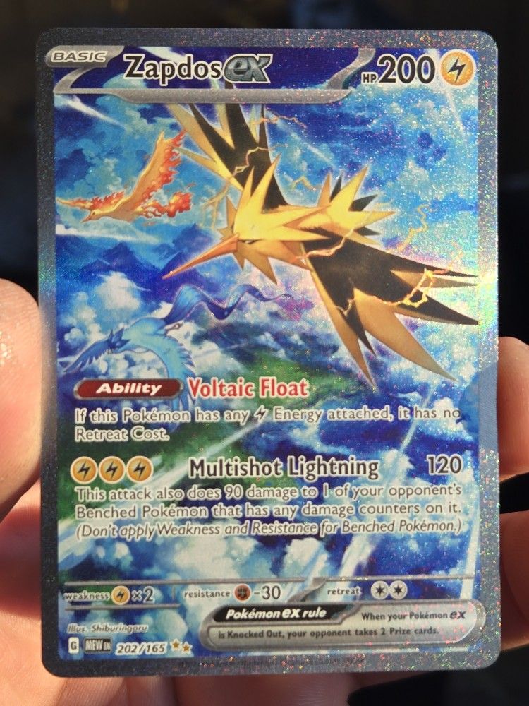 Zapdos Ex 151 Pokémon Card