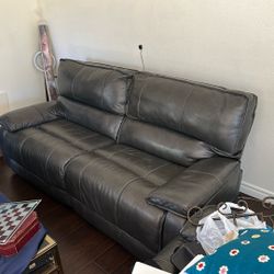 Leather 4 Or 2 Seater Recliner Sofa