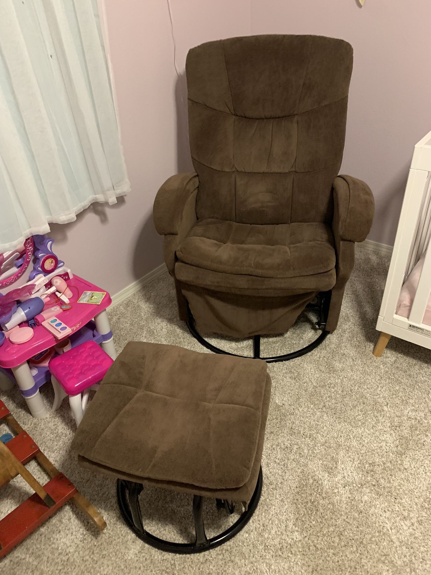 Rocking Chair And Ottoman. 