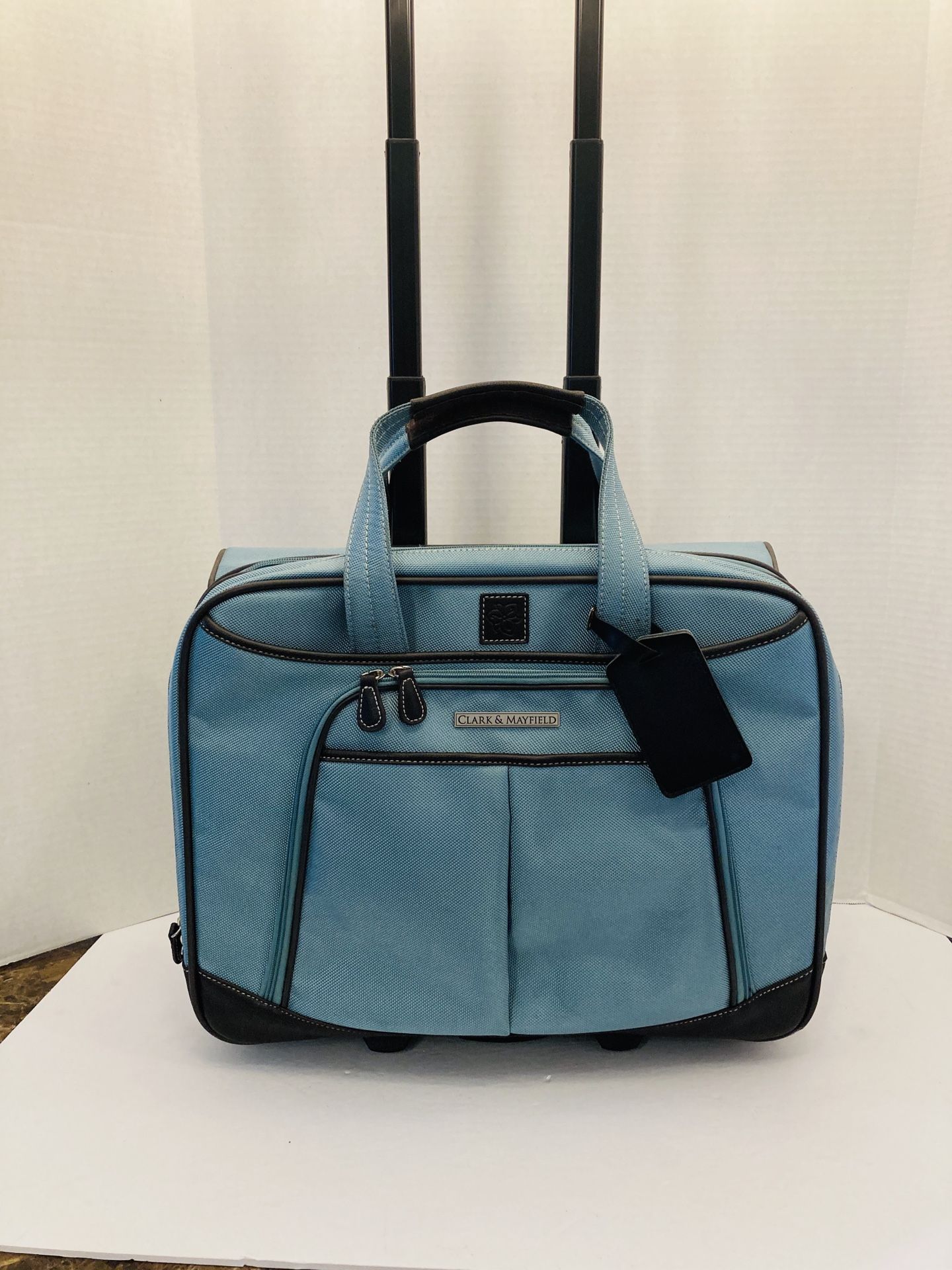 Clark & Mayfield Teal Rolling Laptop / Luggage Bag