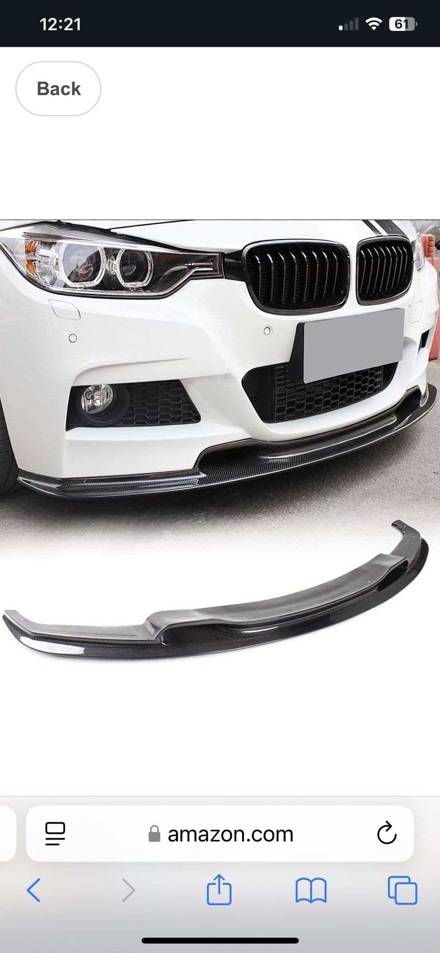 Bmw 3 Series Front Carbon Lip