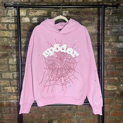 Sp5der OG Web Hoodie - Pink | Size S