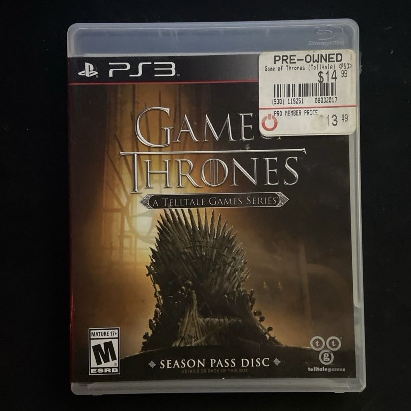 Game of Thrones Telltale For Ps3