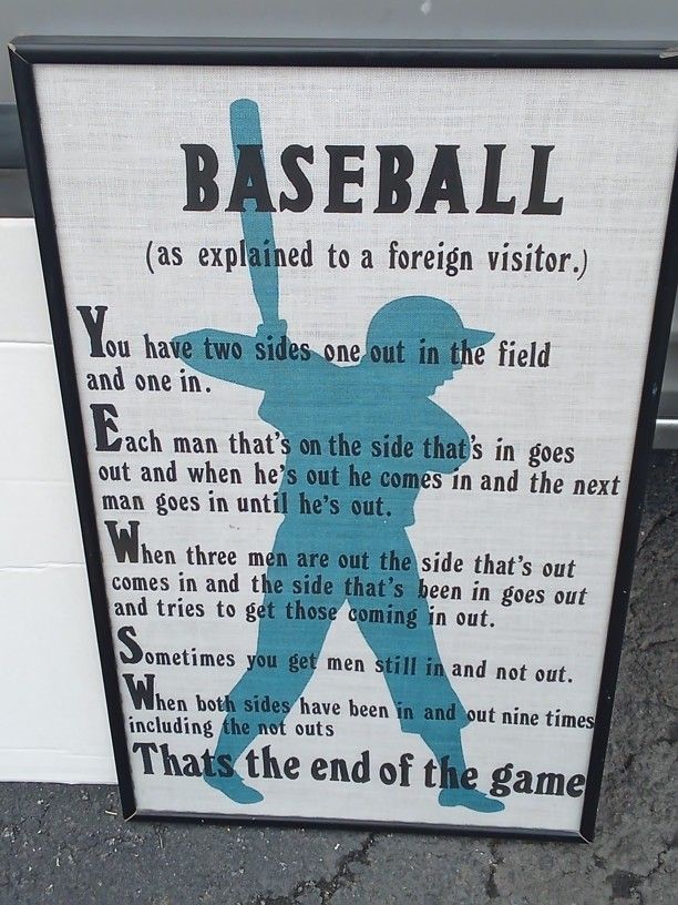 The Understanding Of Baseball In a framed Poster