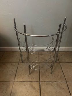Lavish Home Pedestal Sink Organizer Silver