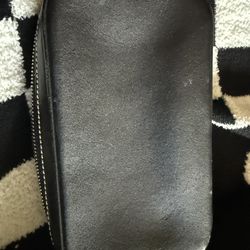 Used 00’s vintage leather black coach jewelry travel case