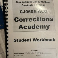 $50 OBO 3 Corrections academy Work Books