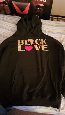 Black love hoodie