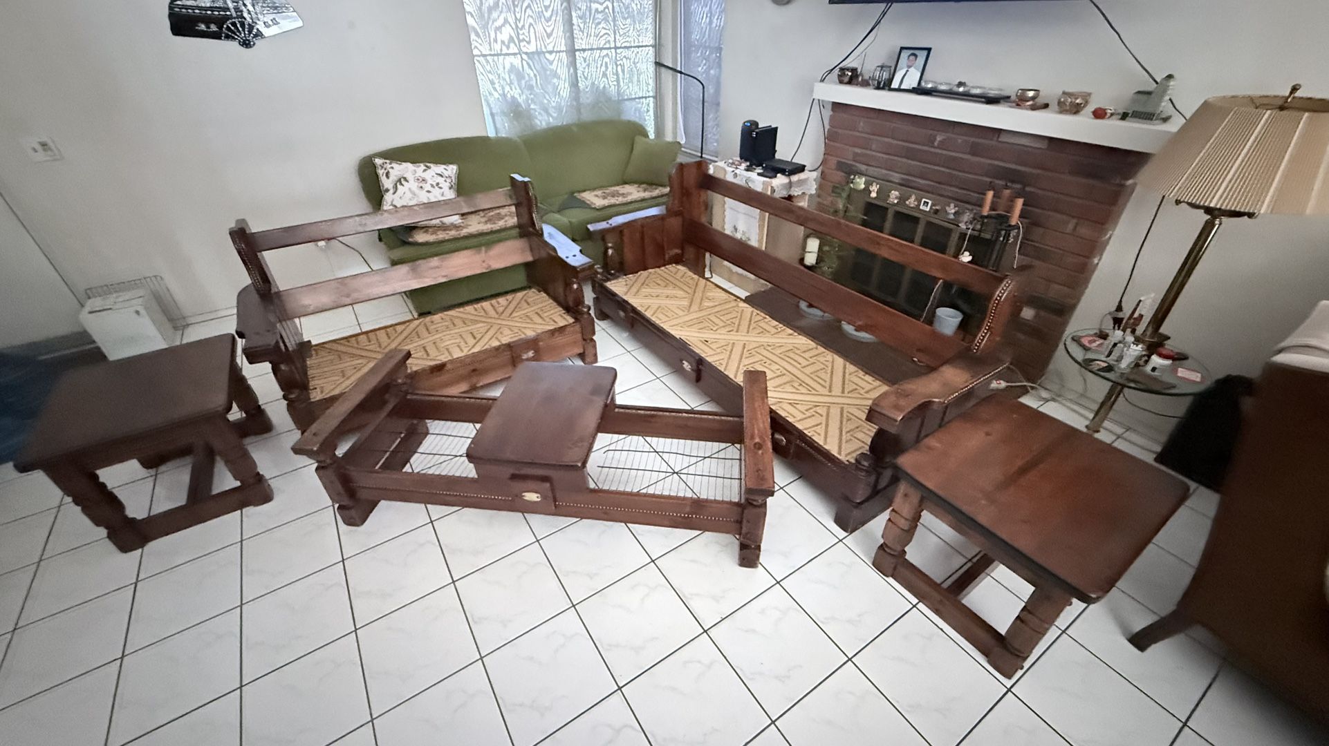 Vintage Living Room Set  45 Years Old Solid Wood