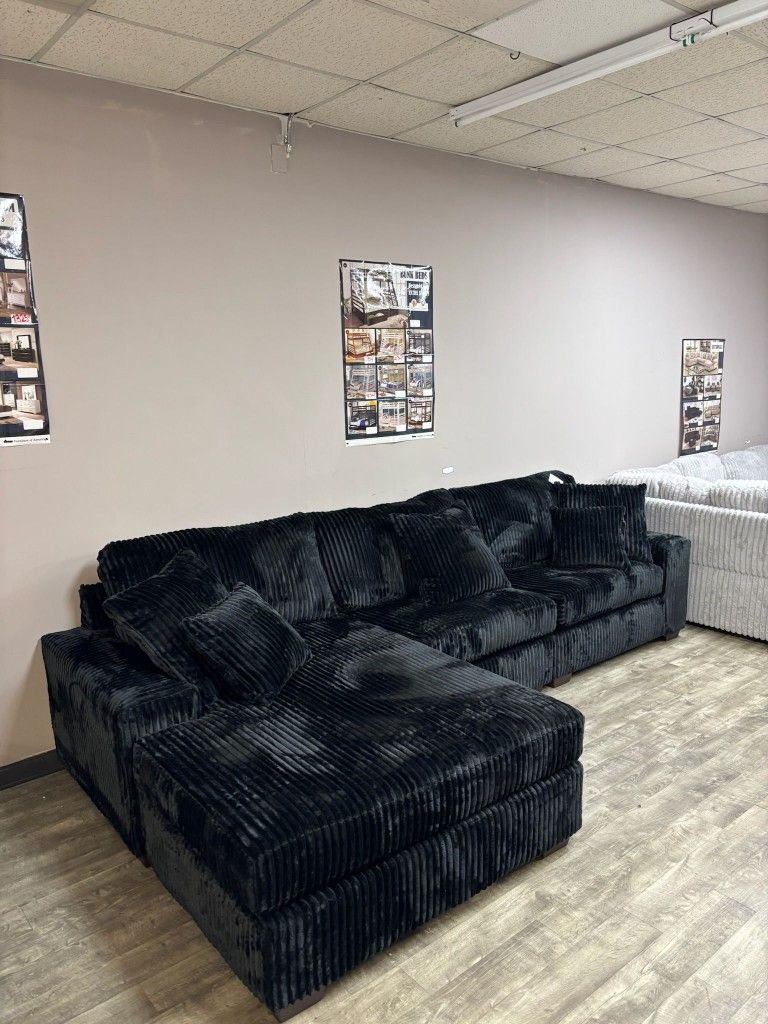 L-shape 3pc Modular Sectional Available In Black, Charcoal And Light Grey!! Cash On Delivery π