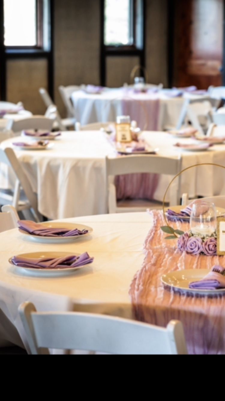 Purple Linens / Napkins For Wedding Party