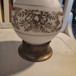 Vintage Gold And Milk Glass Globe 