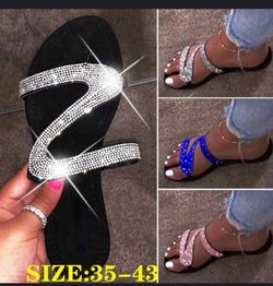 Diamond flat sandal different color