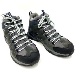 Eddie Bauer Women's Lake Union Gray Teal Waterproof Ankle Hiking Boot Size 8.5 M