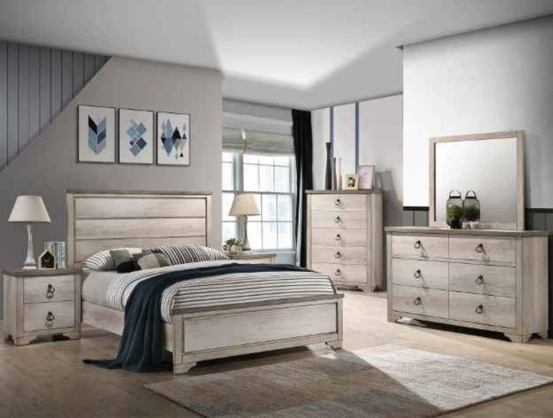 Brand New! 7pc Queen/Full Bedroom Set 😍/ Take it home with Only $39down/ Hablamos Español Y Ofrecemos Financiamiento 🙋🏻♂️