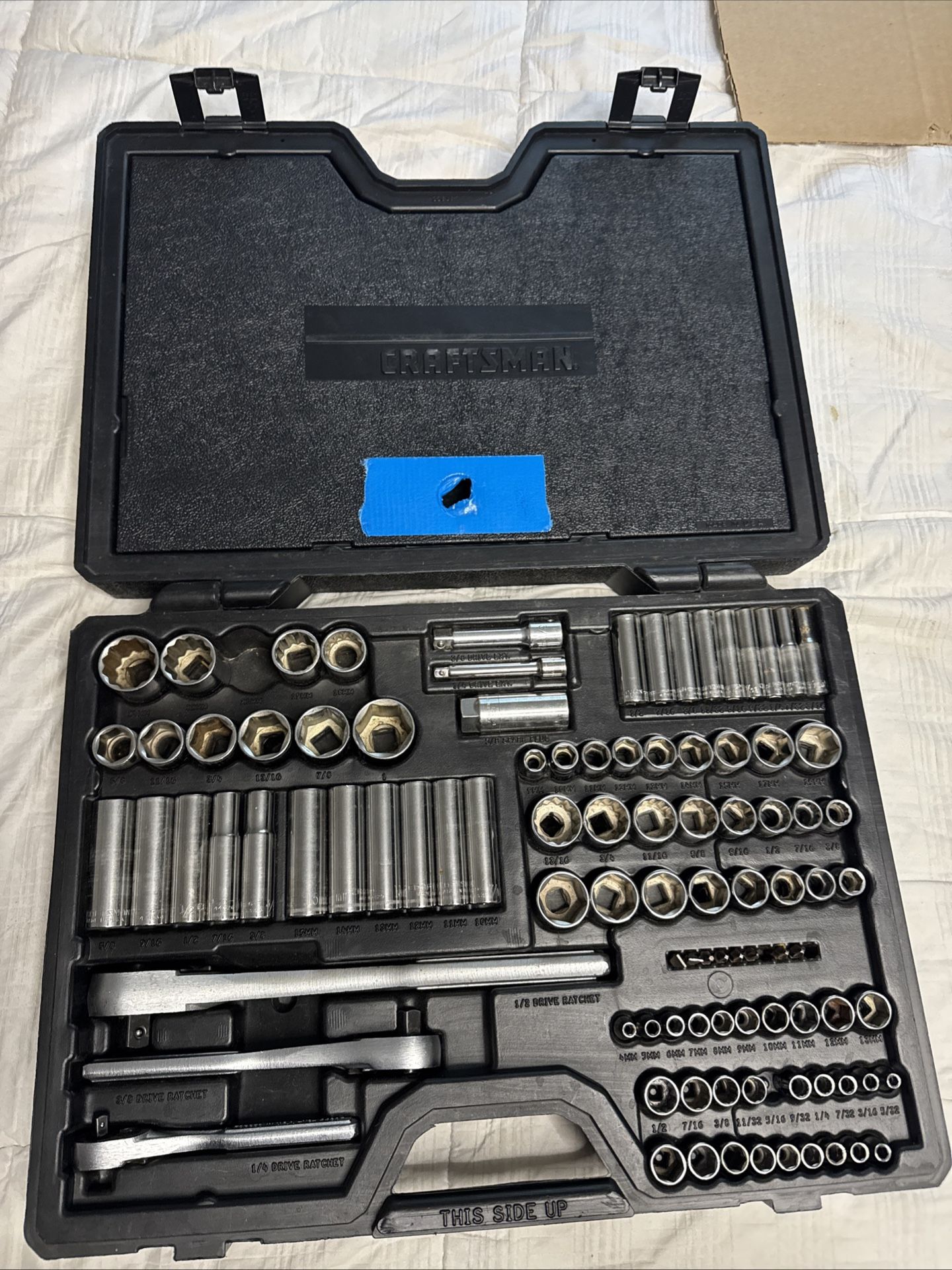 Craftsman 33618 107pc Metric & SAE Socket Set 1/4" 3/8" 1/2" Drive USA
