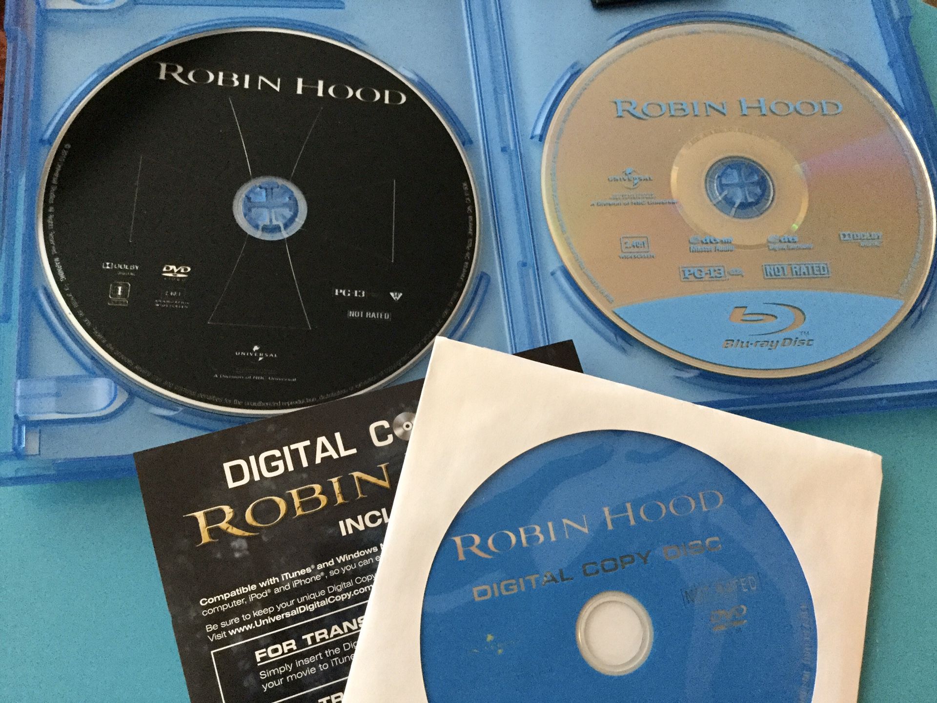 MOVIE 🎥😁 🍿 ROBIN HOOD 3 Blue - Ray DVD ‘s / Check my page for more Movies & Video Games