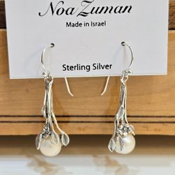 SHIPPING ONLY  *  .925 Sterling Silver Cultured Pearl Earrings 